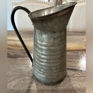 Galvanized pitcher- Distressed/ vintage style.